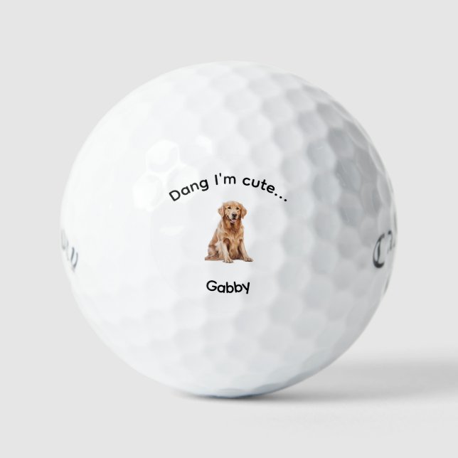 Balles De Golf Mignon à croquer Image de l'animal en aquarelle No (Recto)