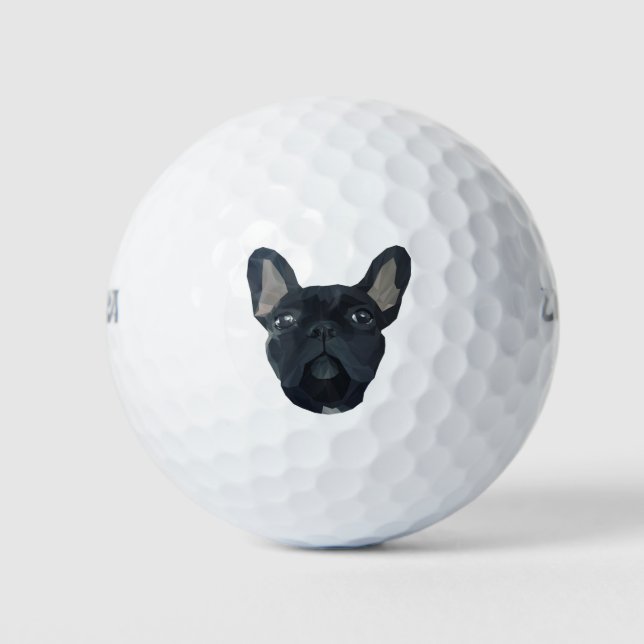 Balles De Golf Mignonne face de bulldog frenchie (Devant)