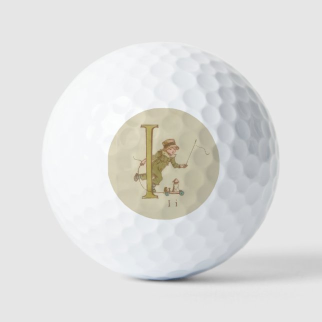 Balles De Golf Mignonne petite lettre I (Recto)