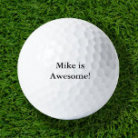 Balles De Golf Mike est génial Balls de Golf<br><div class="desc">Boules de golf personnalisées personnalisées avec votre nom et monogramme ou autre texte personnalisé. Cliquez sur Customiser pour modifier les polices et les couleurs ou ajouter votre propre texte et images pour créer un cadeau unique.</div>