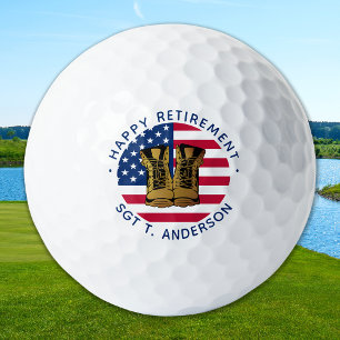 Balles De Golf Militaire Armée Parti de retraite États-Unis drape