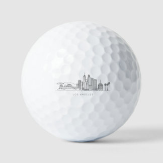 Balles De Golf Minimalist Los Angeles Skyline Illustration
