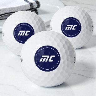 Balles de golf minimalistes à monogramme moderne b