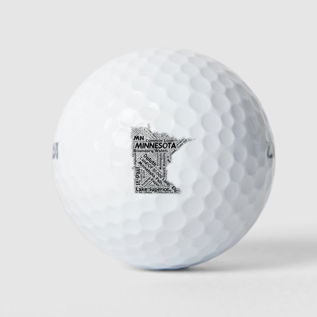 Balles De Golf Minnesota State Word Cloud (Devant)
