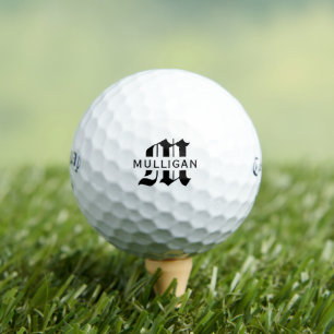 Balles De Golf Modèle de monogramme pour cadeaux de mariage avec