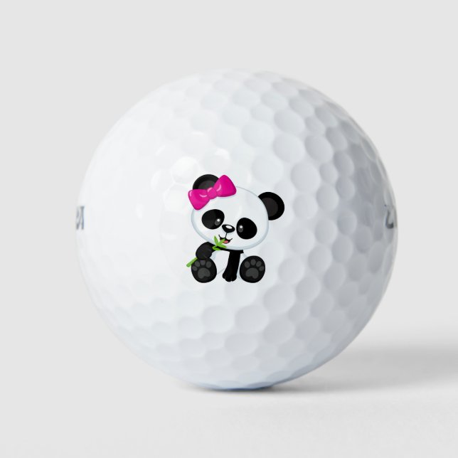 Balles De Golf Modèle d'illustration Panda (Devant)