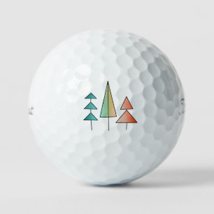 Balles De Golf moderne arc-en-ciel arbres roses sarcelle simple m