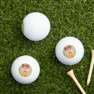 Balles De Golf Moderne Fête des Pères Motif Rétro Message Papa