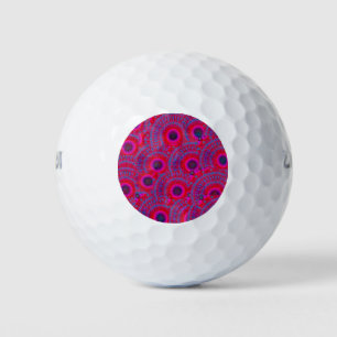 BALLES DE GOLF MODERNE MANDALA ROSE COULEUR ROSE