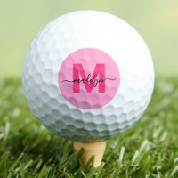 Moderne Monogramme Personnalisé Rose