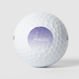 Balles De Golf (Modifiable) Ombre couleur violet clair et votre t