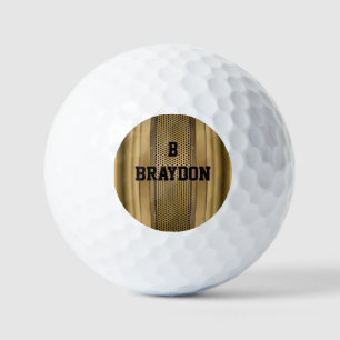 Balles De Golf Modifier le nom initial Ajouter le nom Brown Tan B