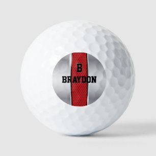 Balles De Golf Modifier le nom initial Ajouter le nom Silver Grey