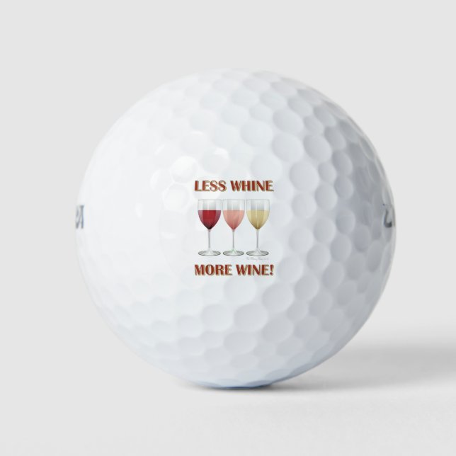 BALLES DE GOLF MOINS DE WHINE, PLUS DE VIN ! (Devant)