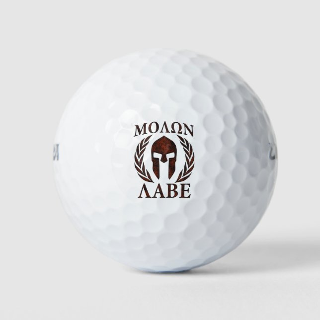Balles De Golf Molon Labe Guerrier de fer Laurels (Devant)