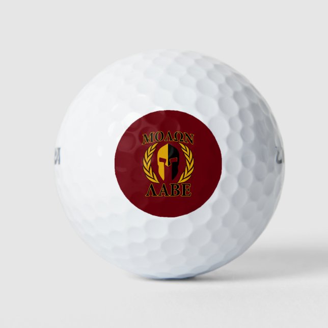 Balles De Golf Molon Labe Laurels, guerrier spartiate (Devant)