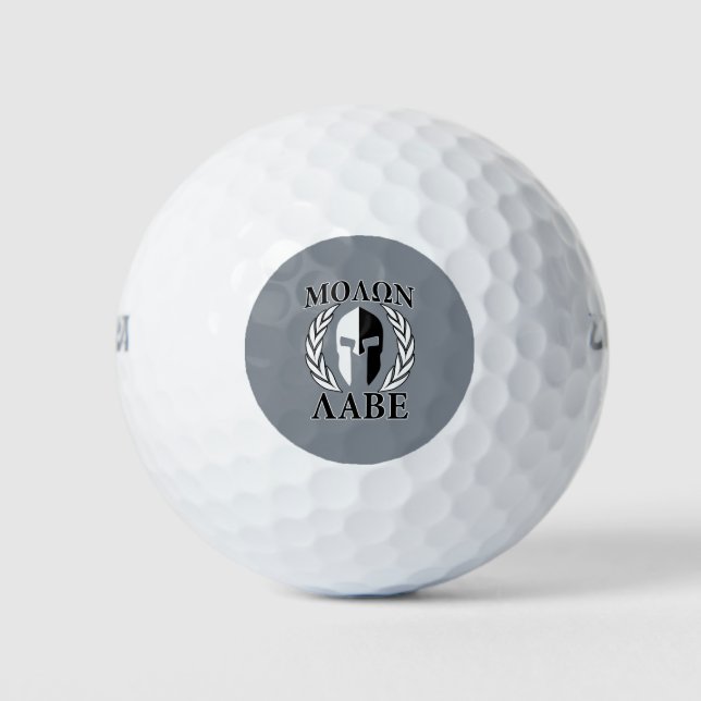 Balles De Golf Molon Labe Laurels, guerrier spartiate (Devant)