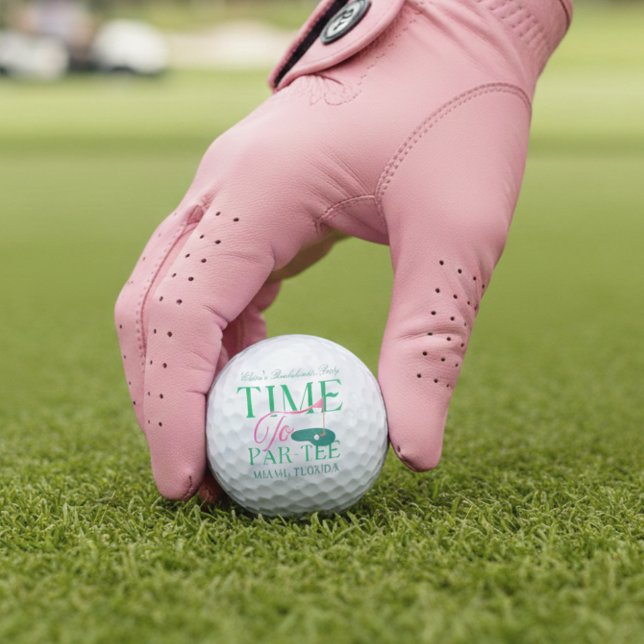 Balles De Golf Moment de s'amuser au golf pour l'enterrement de v (Time to Par-Tee Fun Golf Themed Bachelorette Golf Balls)