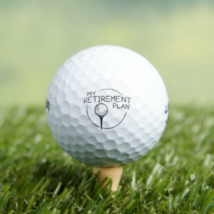 Balles De Golf Mon plan de retraite dicton drôle golfeur golf