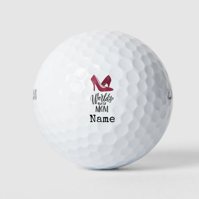 Balles De Golf Monde meilleure maman pour maman de golf à la fête (Devant)
