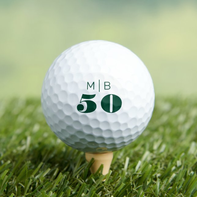 Balles De Golf Monogramme 50e Anniversaire (T-shirt Insitu)