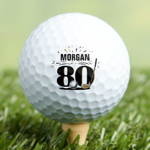 Balles De Golf Monogramme 80e anniversaire