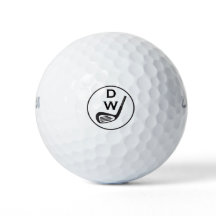 Balles de golf monogramme à initiales de typograph