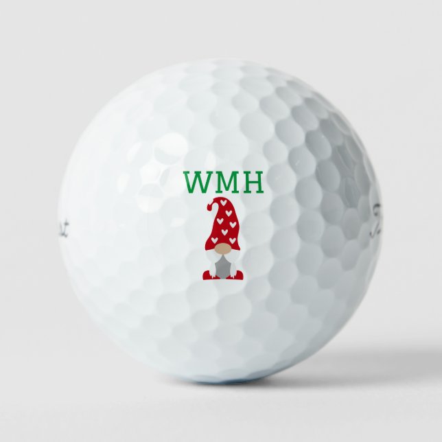 Balles De Golf Monogramme Christmas Elfe Golf Ball (Recto)