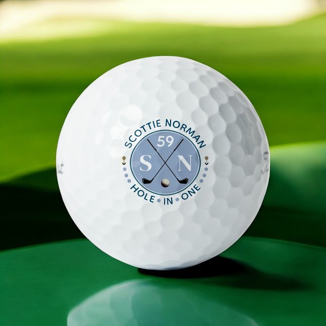 Balles De Golf Monogramme classique trou-en-un personnalisé (Créateur téléchargé)
