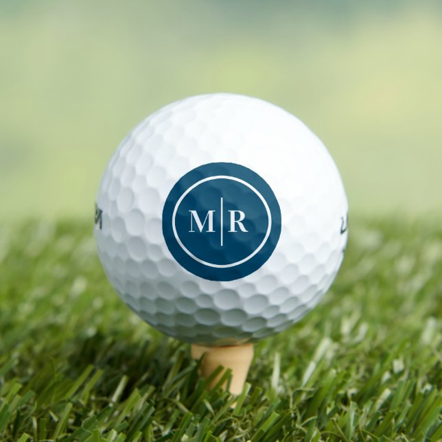 Balles De Golf Monogramme Cool moderne Boules de golf initiales (T-shirt Insitu)