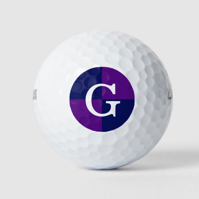 Balles De Golf Monogramme de contrôle LG bleu marine violet (Devant)