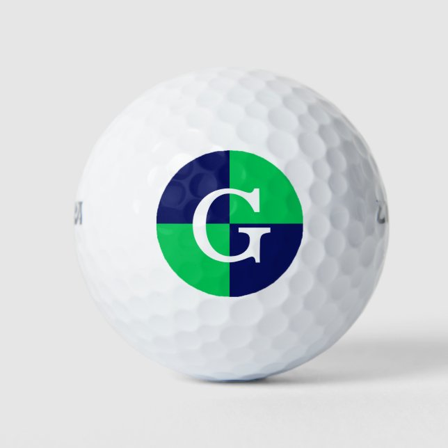 Balles De Golf Monogramme de contrôle LG couleur bleu Emerald Gre (Devant)