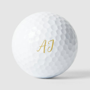 Balles De Golf Monogramme de couleur or professionnel classique i