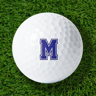 Balles De Golf Monogramme de la Varsité bleue