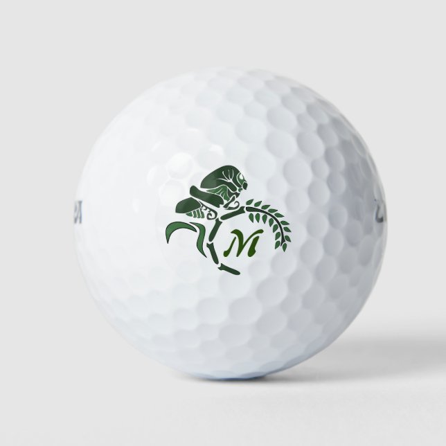 Balles De Golf Monogramme de sauterelle à capuchon (Devant)