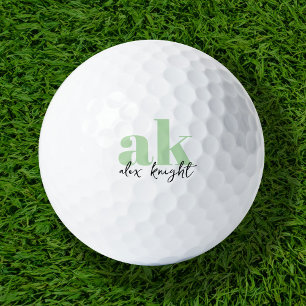 Balles De Golf Monogramme de signature rétro