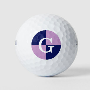 Balles De Golf Monogramme de vérification LG bleu Lavender Navy