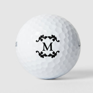 Balles De Golf monogramme féminin élégant
