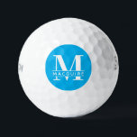 Balles De Golf Monogramme gras minimal avec nom | Bleu ciel<br><div class="desc">Un boule de golf monogramme Sky Blue unique mais minimale avec votre lettre et nom monogramme unique.</div>