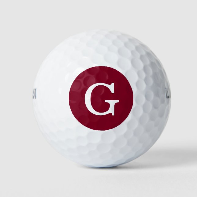 Balles De Golf Monogramme initial de Bourgogne (Devant)
