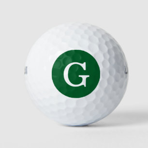 Balles De Golf Monogramme initial du vert forestier