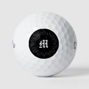 Balles De Golf Monogramme Joli Floral Wreath Golf Balls