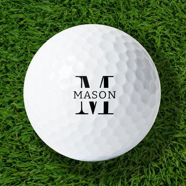 Balles De Golf Monogramme minimaliste personnalisé (Créateur téléchargé)