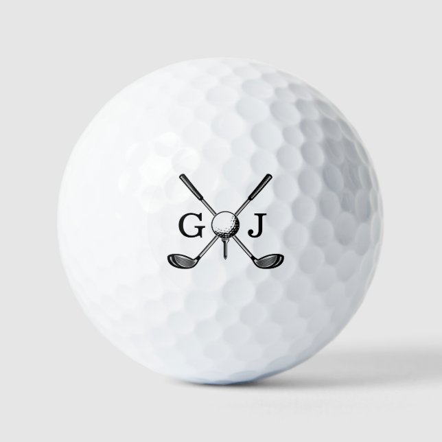Balles De Golf Monogramme minimaliste sur mesure (Recto)