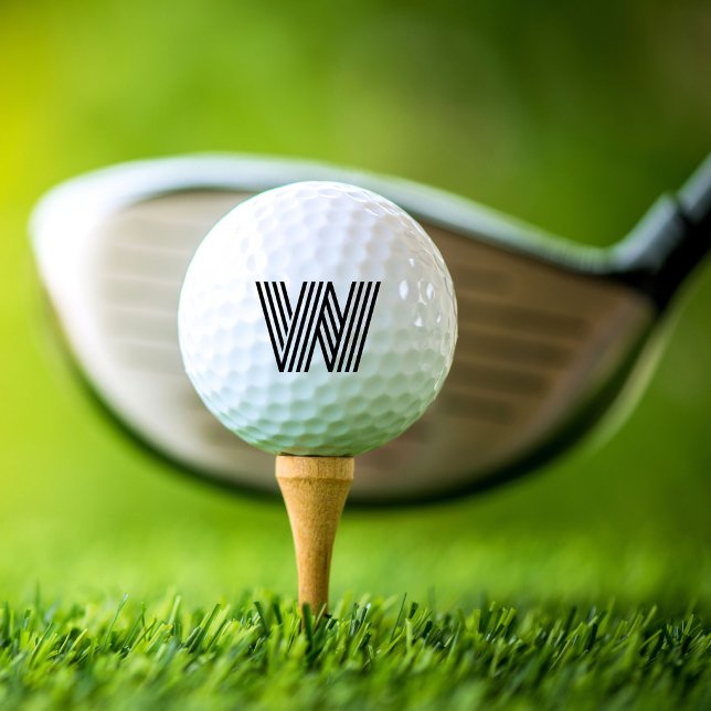 Balles De Golf Monogramme Moderne Gras (Modern Bold Monogram Golf Balls)