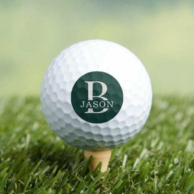 Balles De Golf Monogramme moderne personnalisé initial et nom ver (T-shirt Insitu)