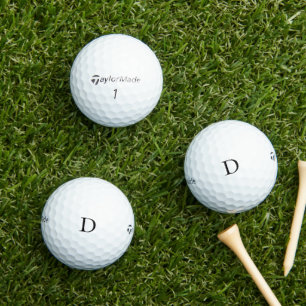 Balles De Golf Monogramme moderne Personnalisé Initiale Simple