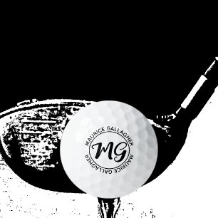 Balles De Golf Monogramme monogrammed nom initiales b.w.
