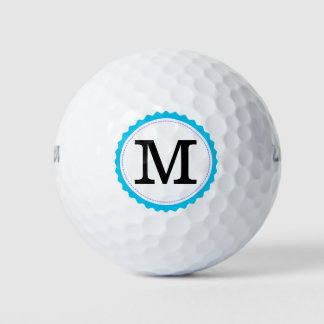 Balles De Golf Monogramme noir Personnalisé #18