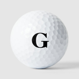 Balles De Golf Monogramme noir simple
